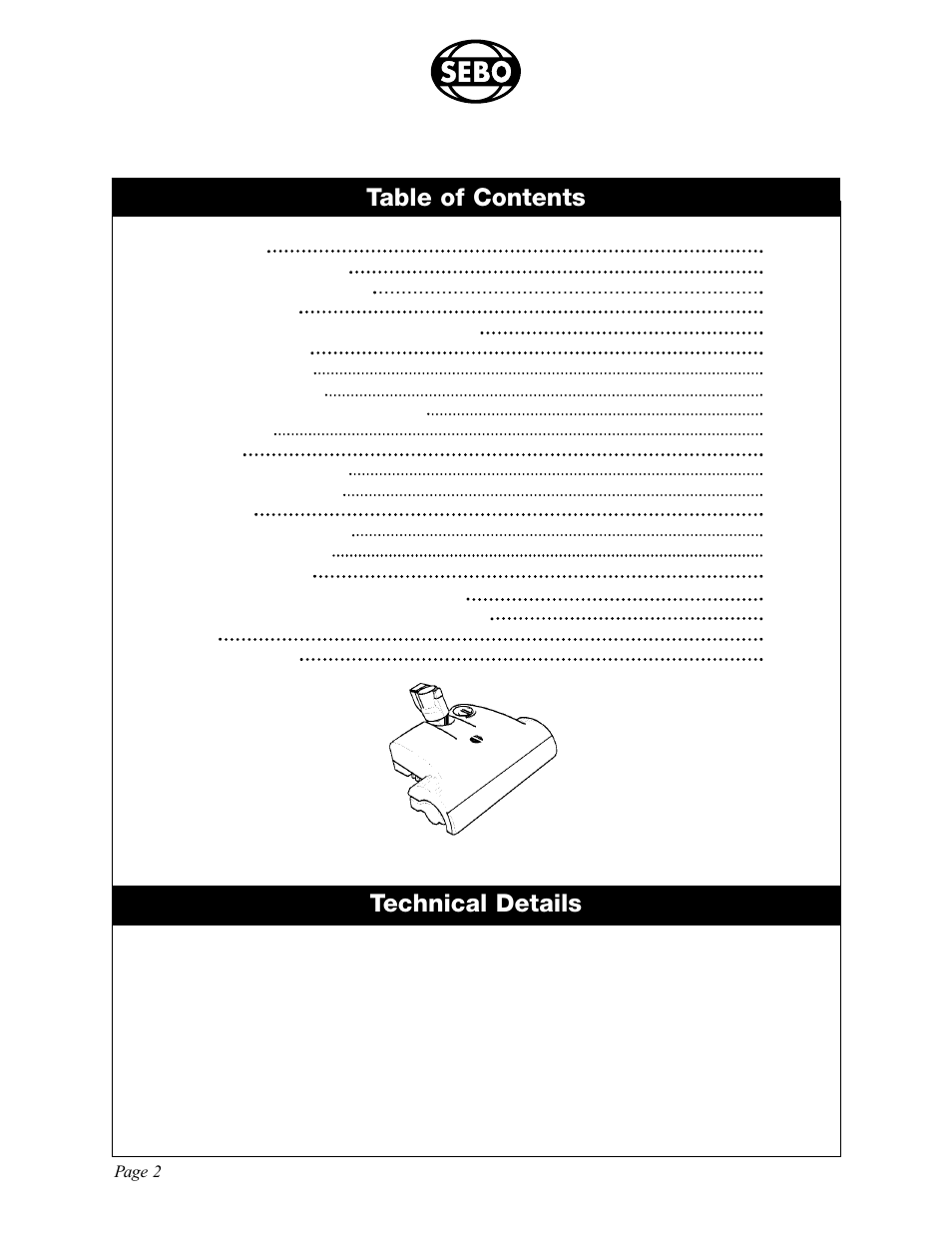 Sebo ET-H User Manual | Page 2 / 12