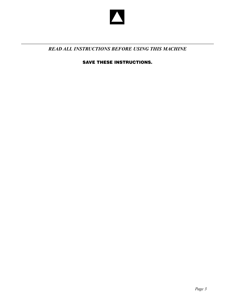 Important safety instructions, Warning, Read all instructions before using this machine | Sebo ET-H User Manual | Page 3 / 12