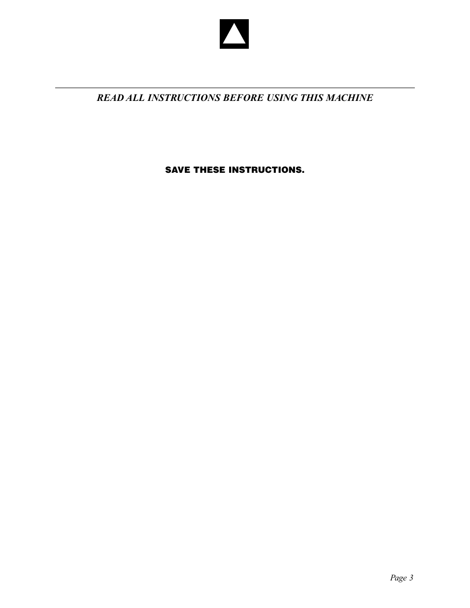 Important safety instructions, Warning, Read all instructions before using this machine | Sebo Automatic X5 User Manual | Page 3 / 14