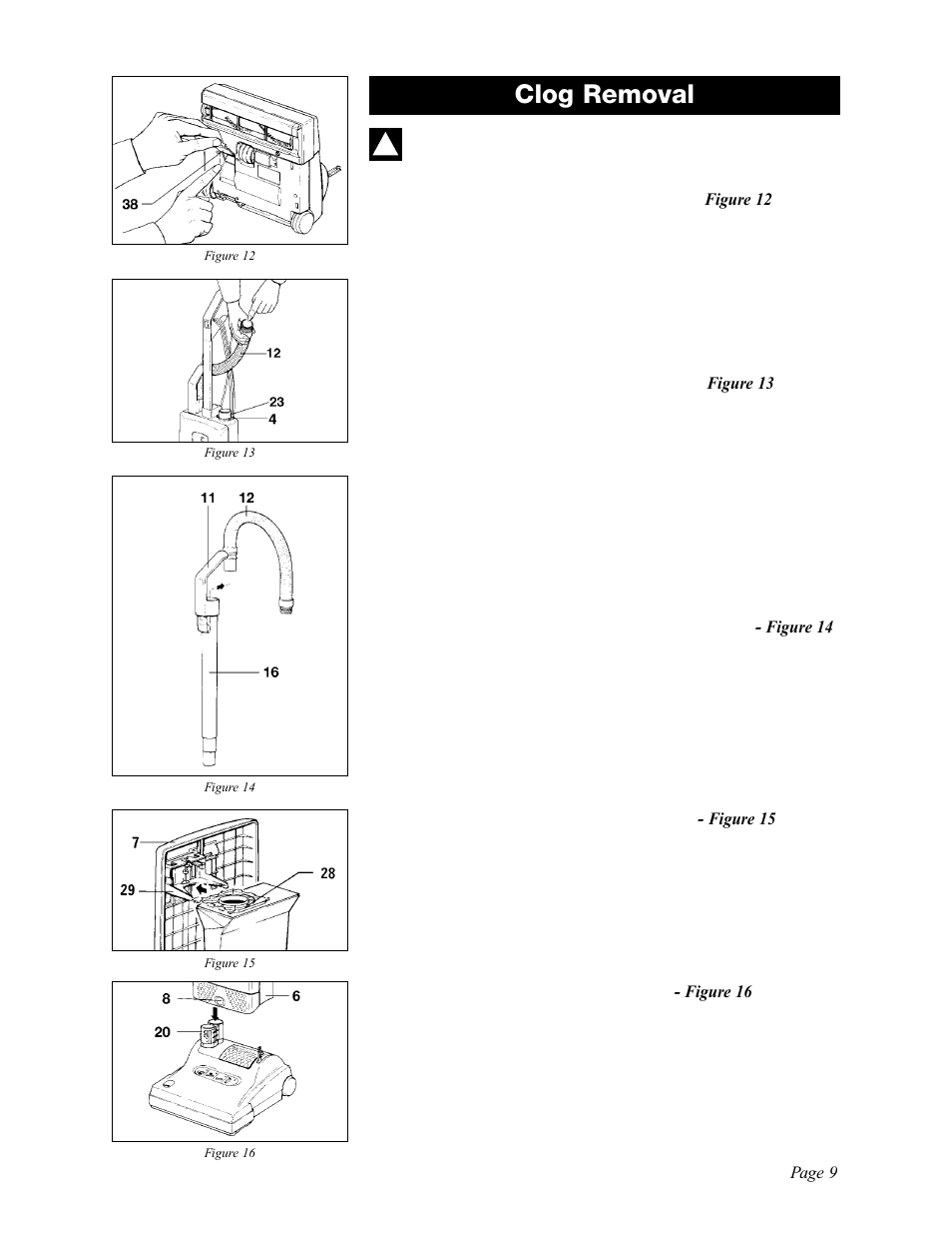 Clog removal | Sebo Automatic X5 User Manual | Page 9 / 14