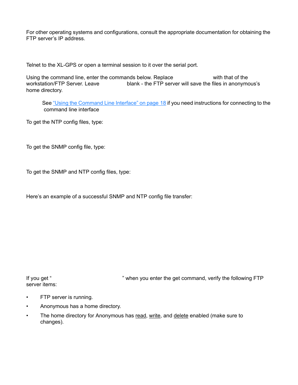 Copy the configuration files to the ftp server | Symmetricom XL-GPS User Manual | Page 125 / 162