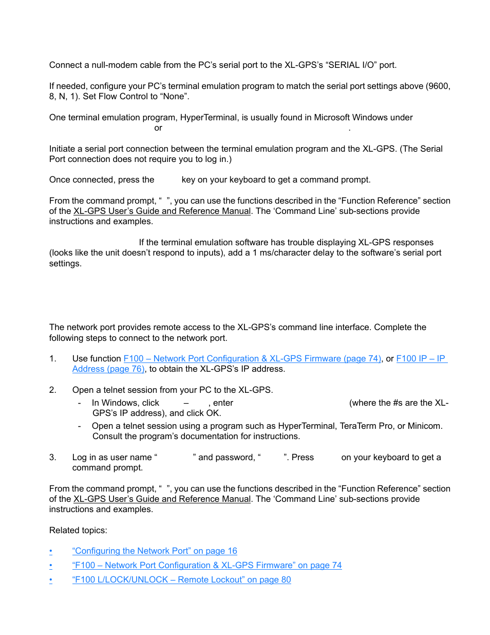 Connecting to the network port | Symmetricom XL-GPS User Manual | Page 29 / 162