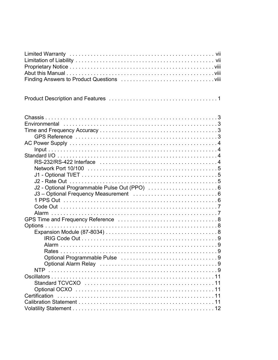 Symmetricom XL-GPS User Manual | Page 3 / 162