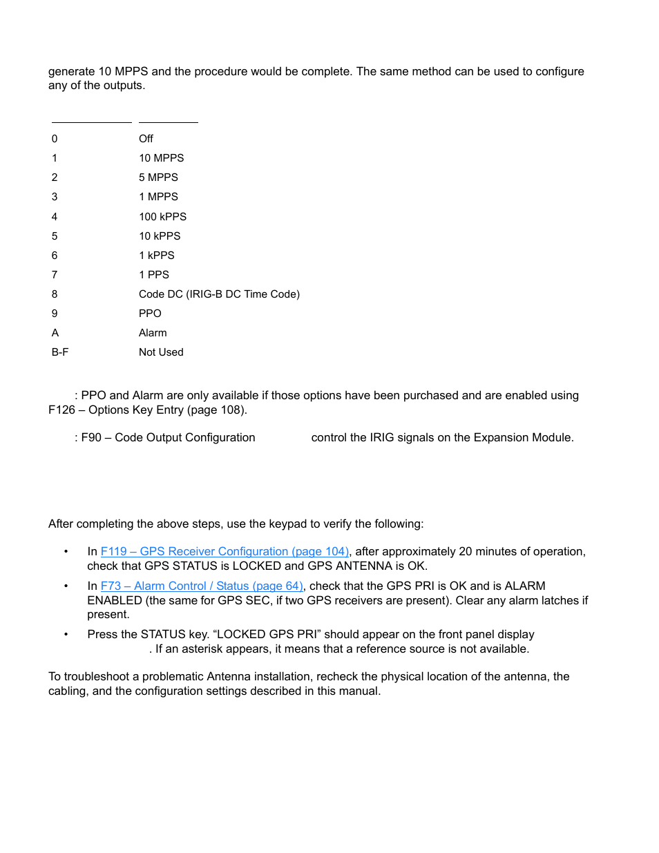 Verifying antenna installation | Symmetricom XL-GPS User Manual | Page 32 / 162