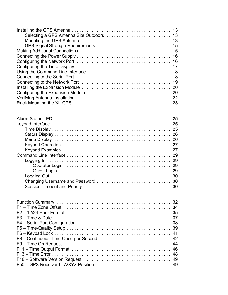 Symmetricom XL-GPS User Manual | Page 4 / 162