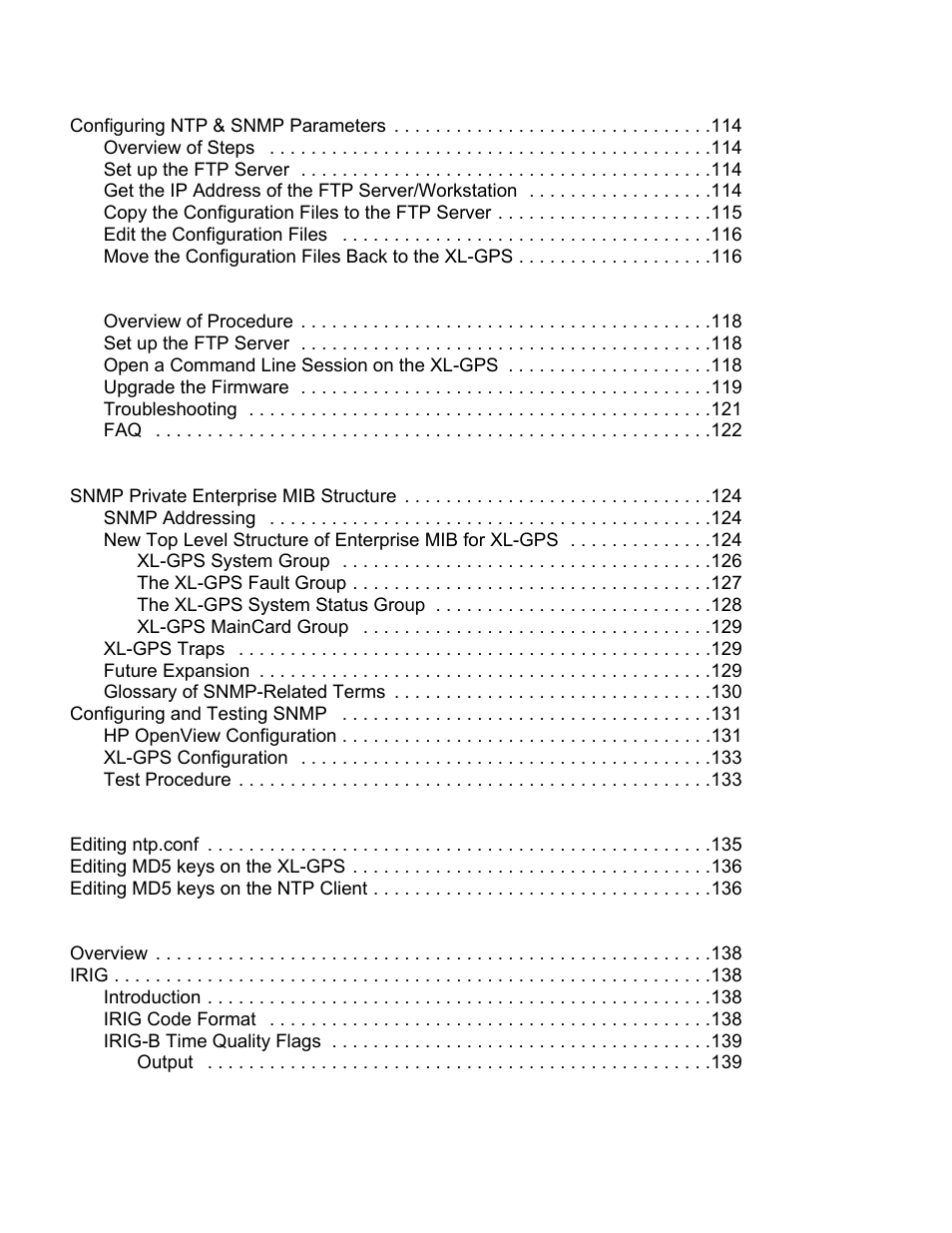 Symmetricom XL-GPS User Manual | Page 6 / 162
