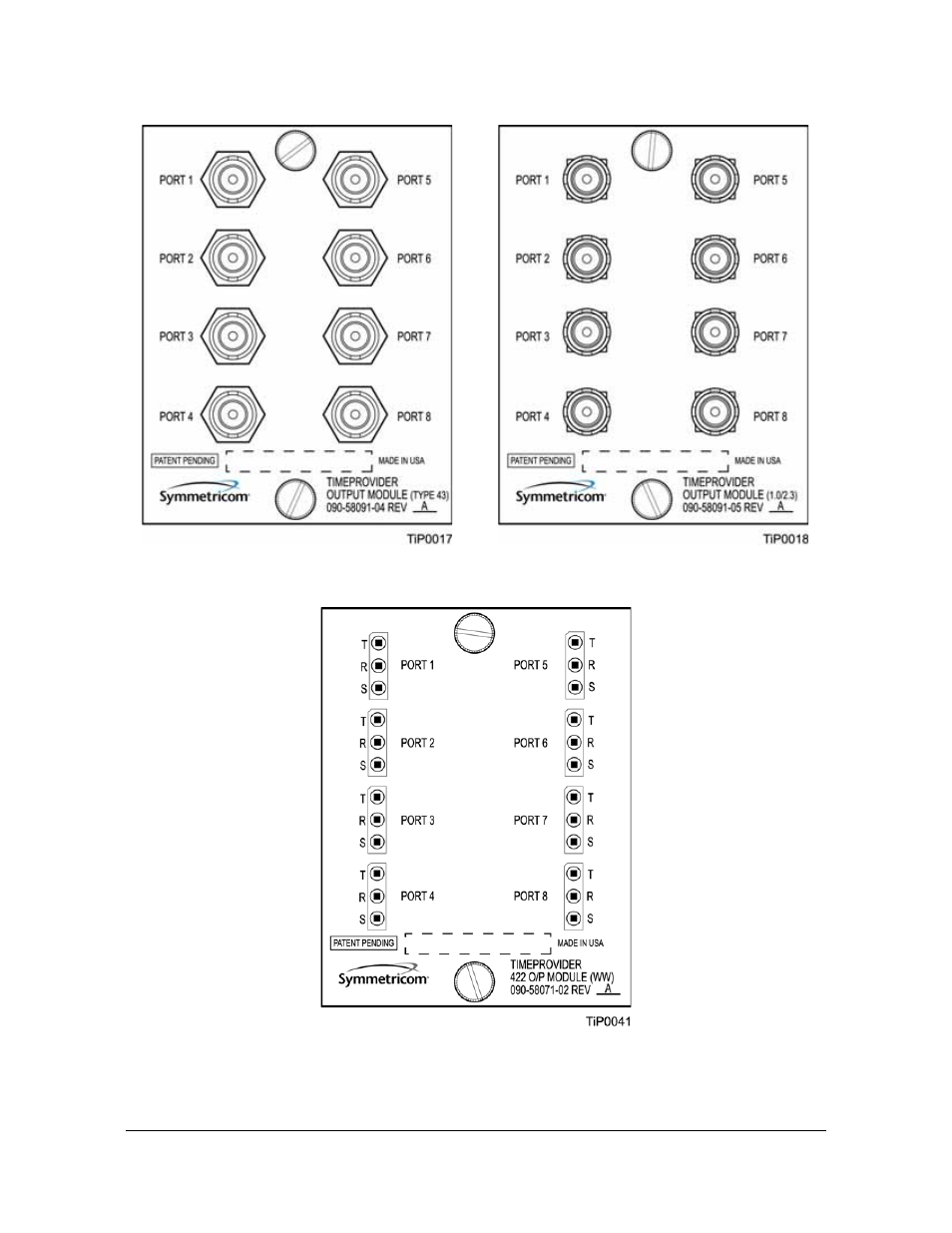 Bt43 and metric (siemens) output modules, B-422 output module, Figure 3-14 | Figure 3-15 | Symmetricom EDGE CLOCK 1000 User Manual | Page 68 / 224