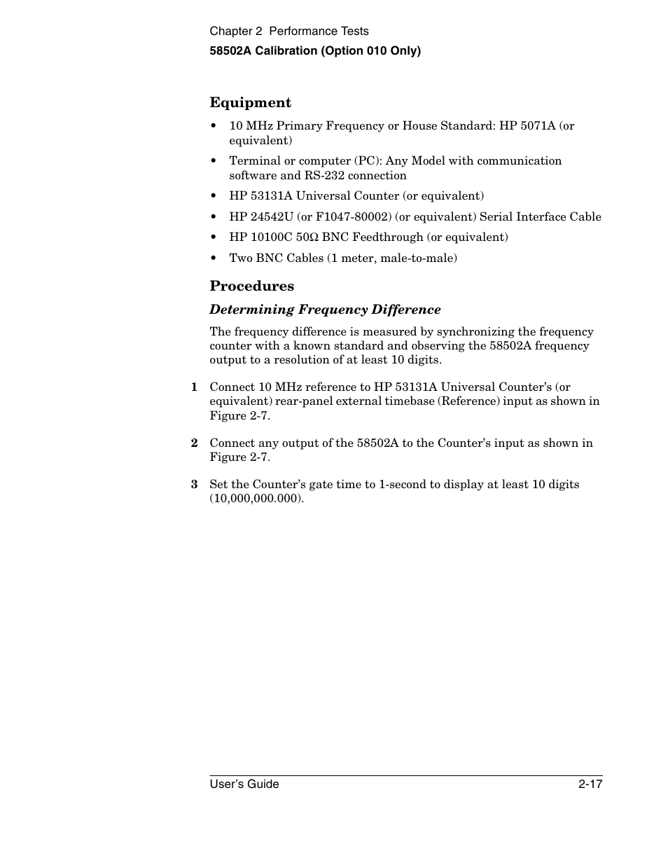 Symmetricom 58502A User Manual | Page 43 / 88