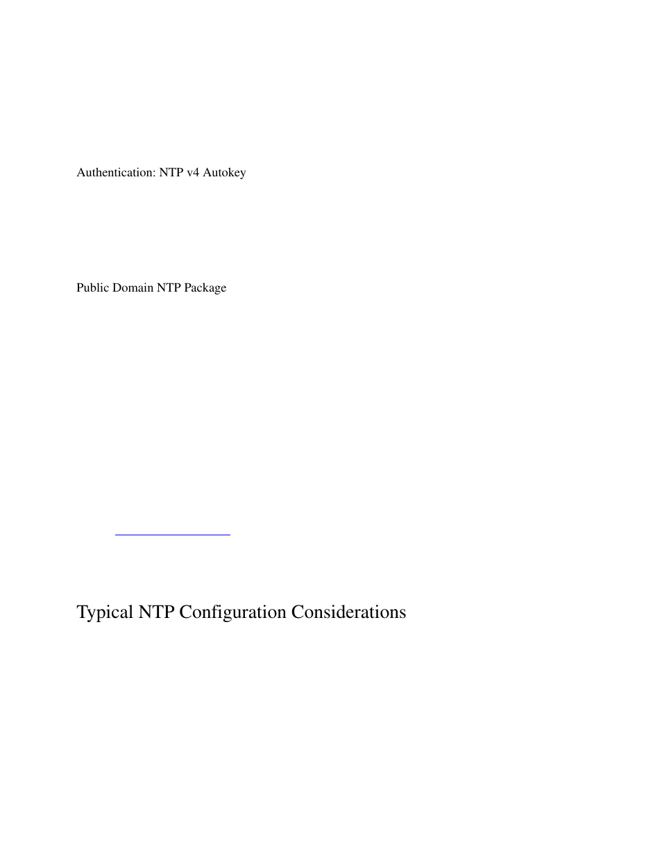 Authentication: ntp v4 autokey, Public domain ntp package, Typical ntp configuration considerations | Symmetricom S100 User Manual | Page 102 / 166