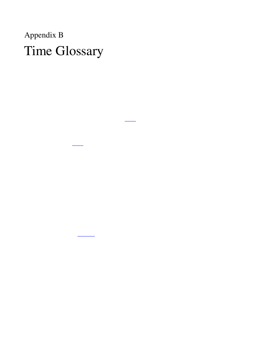 Appendix b, Time glossary | Symmetricom S100 User Manual | Page 129 / 166