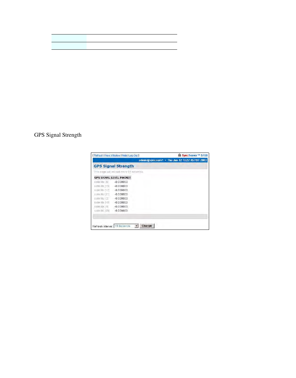 Gps signal strength | Symmetricom S100 User Manual | Page 76 / 166