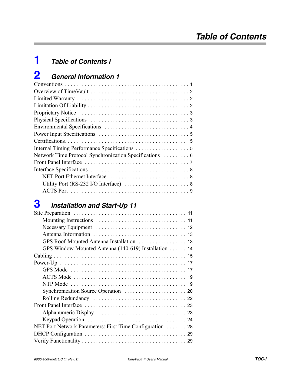 Symmetricom Time Server User Manual | Page 11 / 148