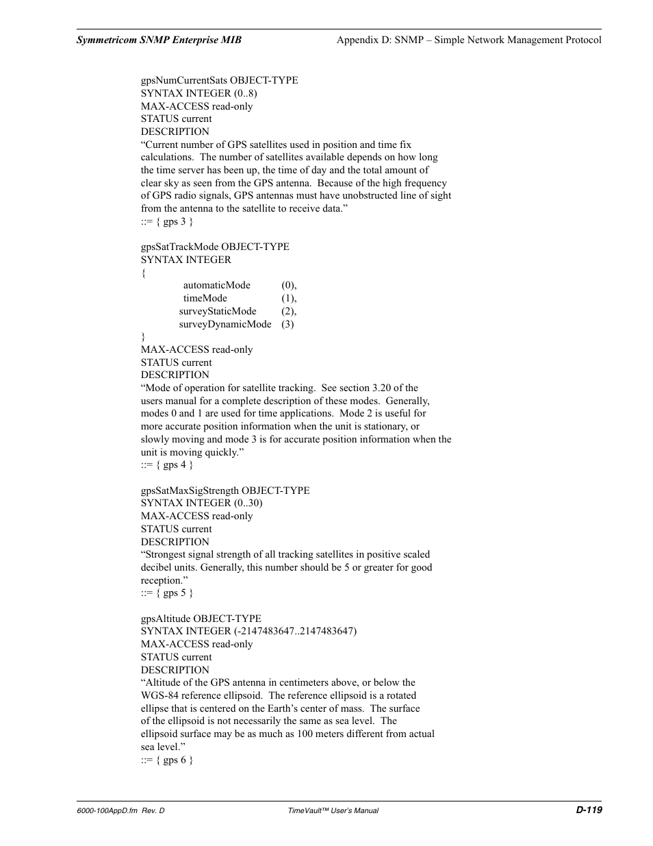 Symmetricom Time Server User Manual | Page 133 / 148