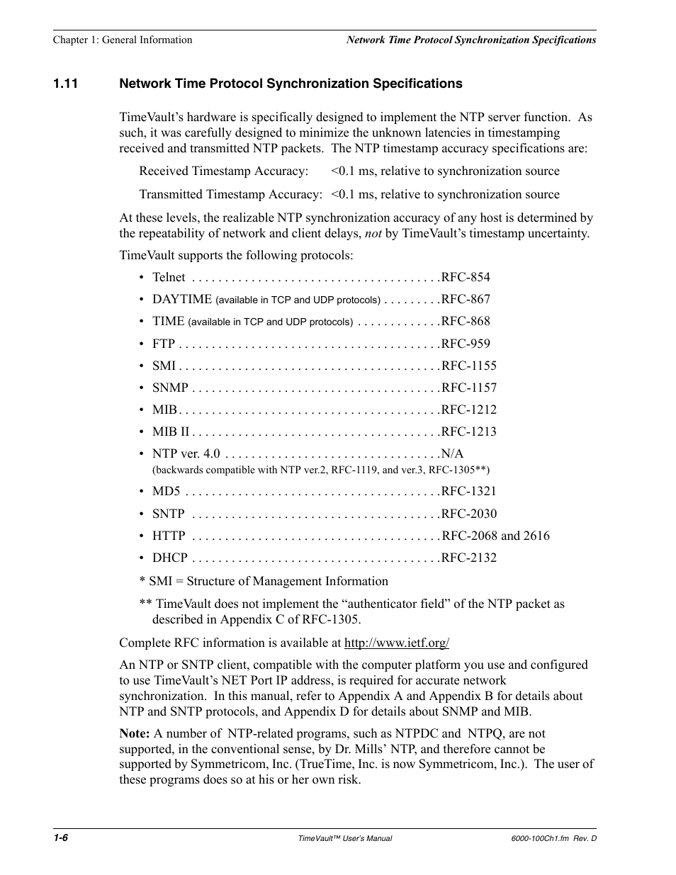 Symmetricom Time Server User Manual | Page 20 / 148
