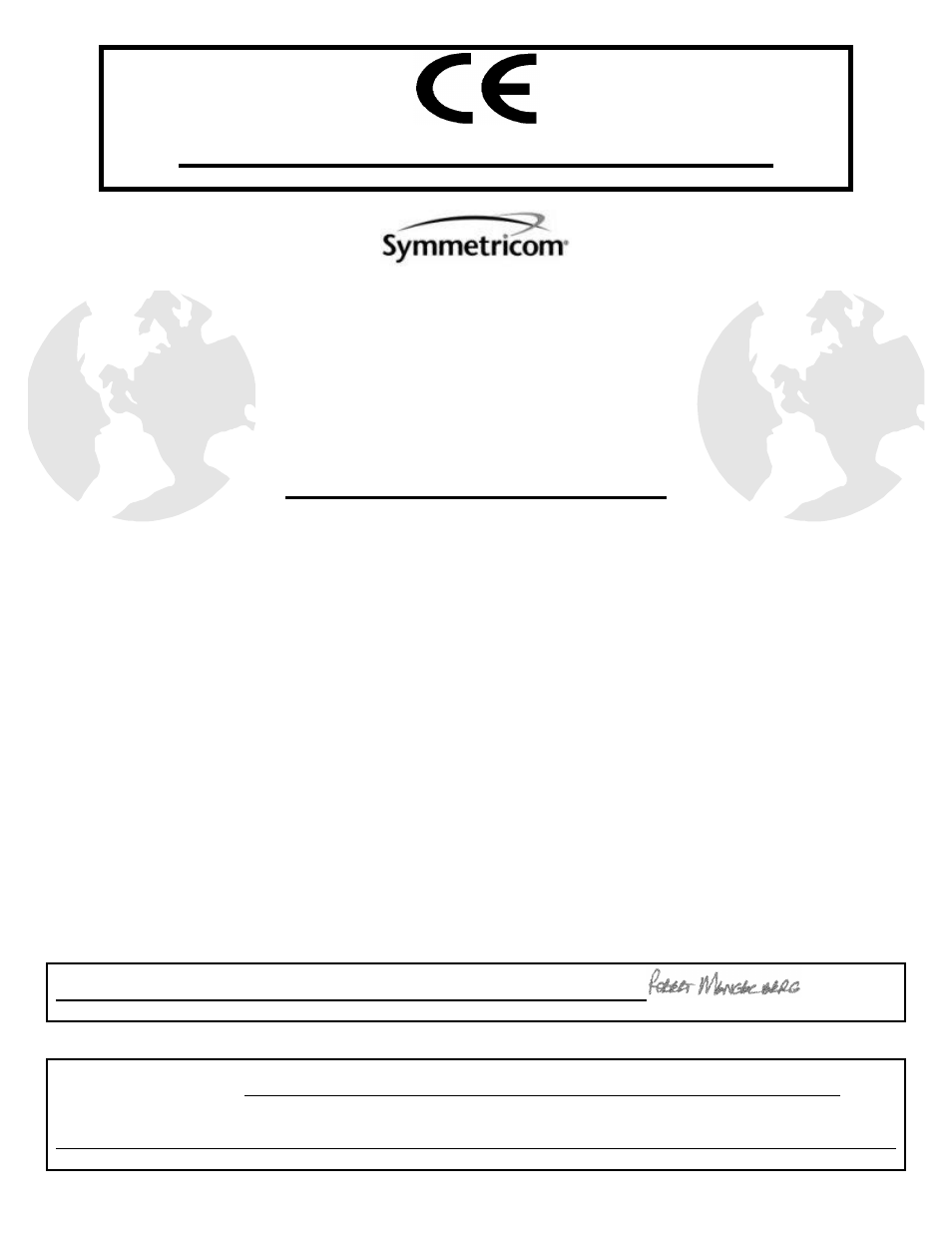 Declaration of conformity, Declares that the | Symmetricom Time Server User Manual | Page 4 / 148