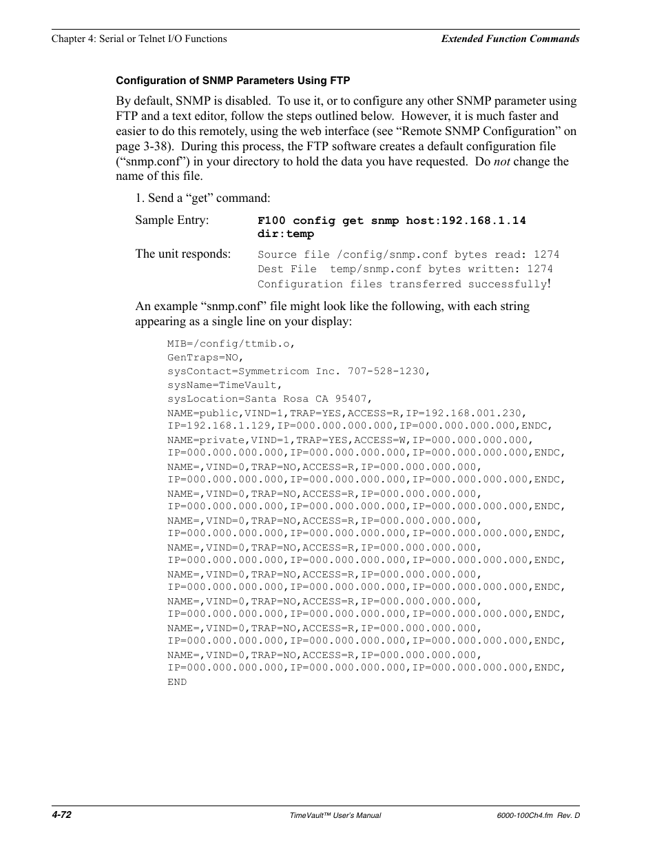 Symmetricom Time Server User Manual | Page 86 / 148