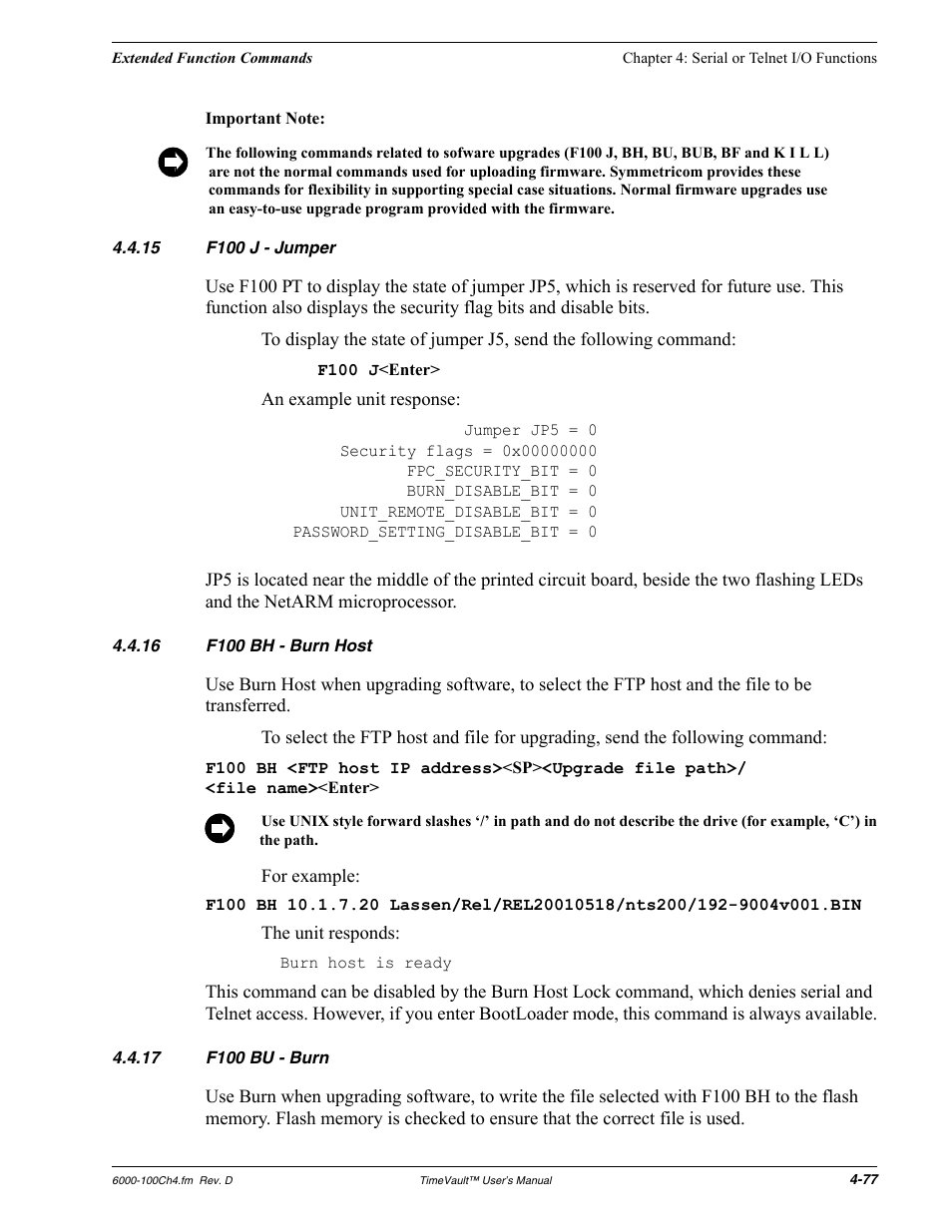 15 f100 j - jumper, 16 f100 bh - burn host, 17 f100 bu - burn | F100 j - jumper, F100 bh - burn host, F100 bu - burn | Symmetricom Time Server User Manual | Page 91 / 148