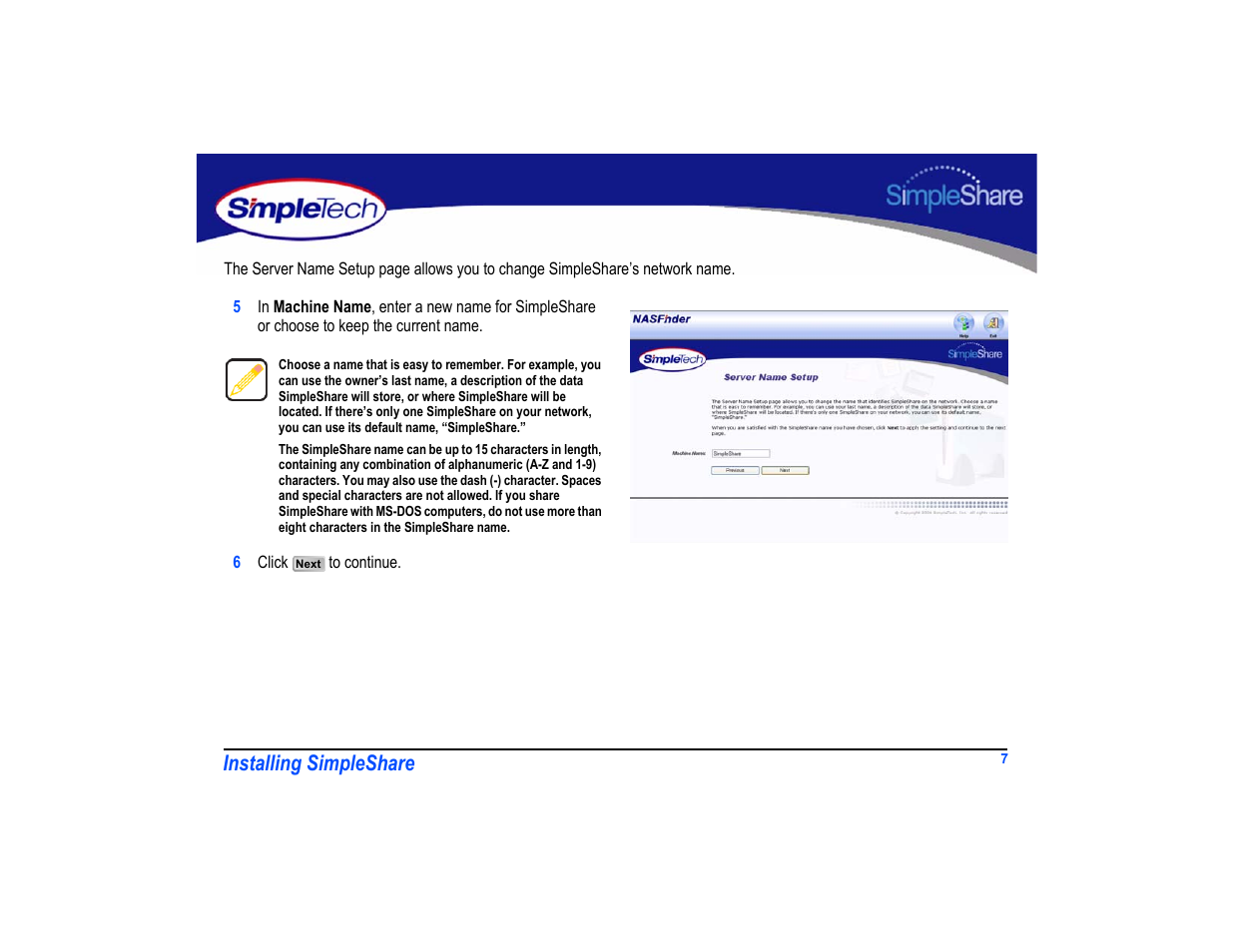 Installing simpleshare | SimpleTech SimpleShare User Manual | Page 21 / 120