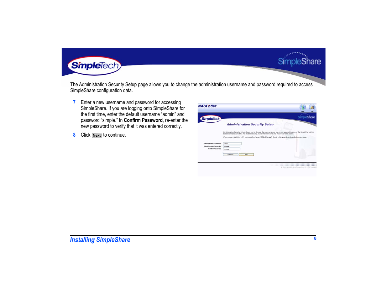 SimpleTech SimpleShare User Manual | Page 22 / 120