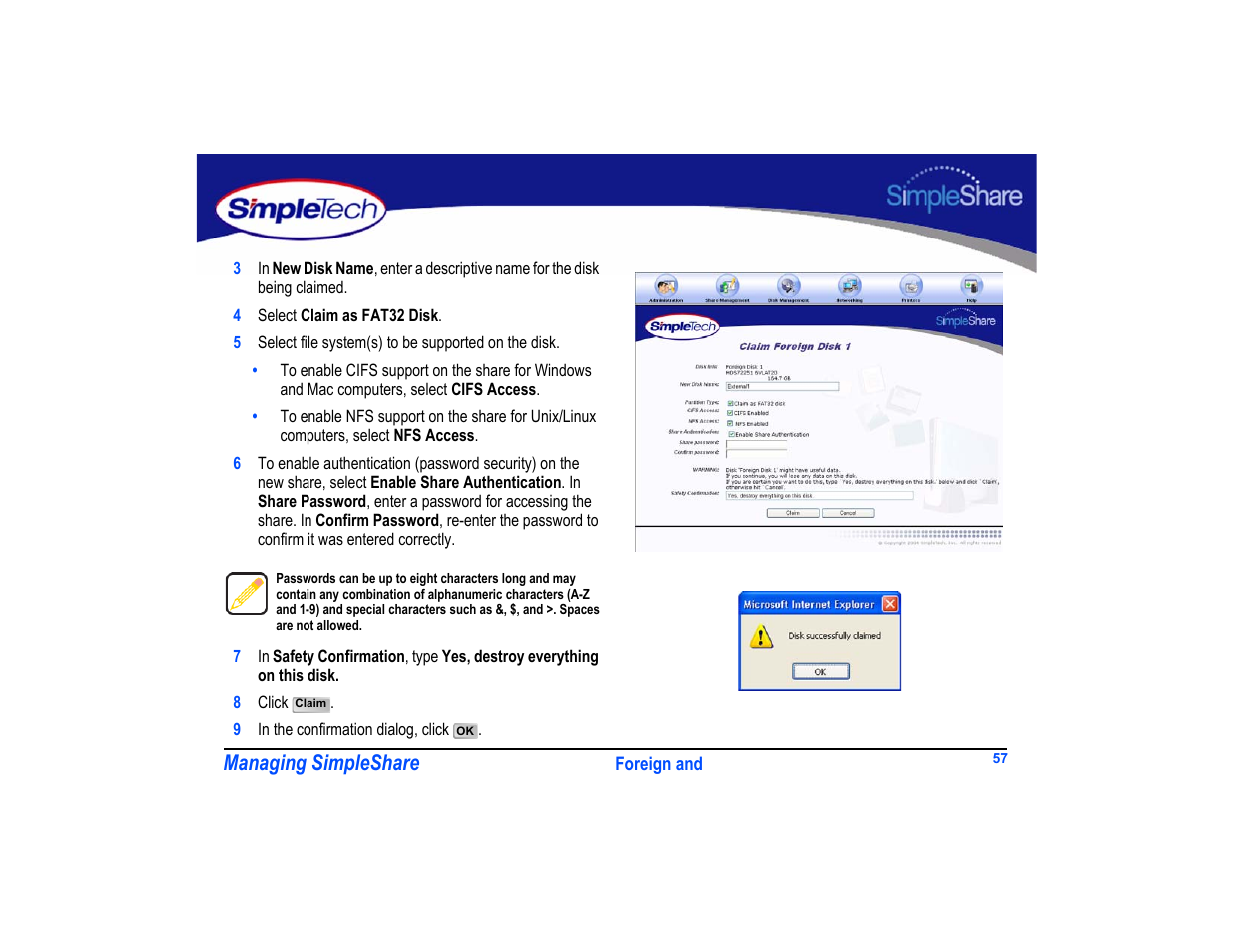 Managing simpleshare | SimpleTech SimpleShare User Manual | Page 71 / 120