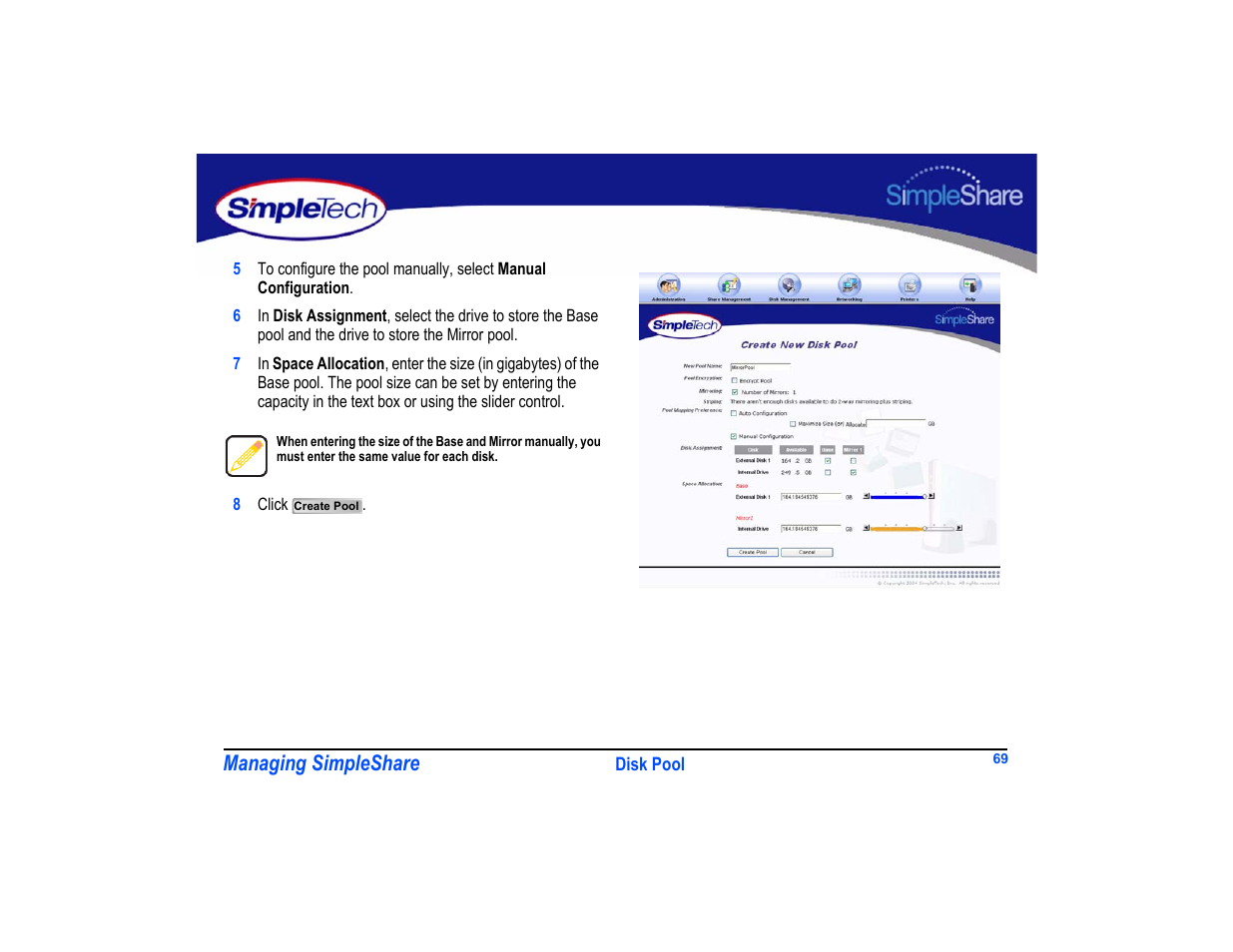 Step 5 on, Inue to, Managing simpleshare | SimpleTech SimpleShare User Manual | Page 83 / 120