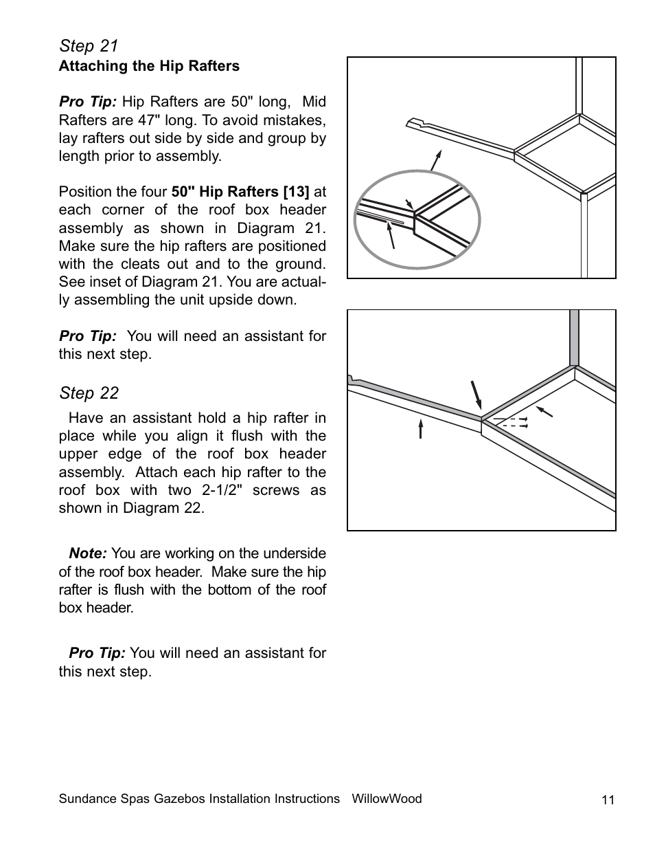 Step 21, Step 22 | Sundance Spas 7'7-inch x 7'7-inch and Smaller User Manual | Page 12 / 20