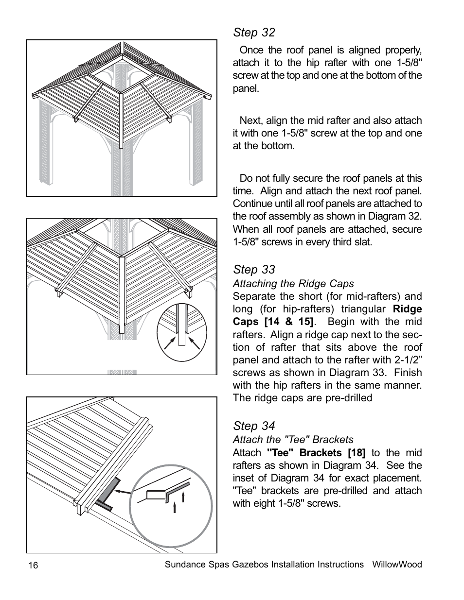 Step 32, Step 33, Step 34 | Sundance Spas 7'7-inch x 7'7-inch and Smaller User Manual | Page 17 / 20