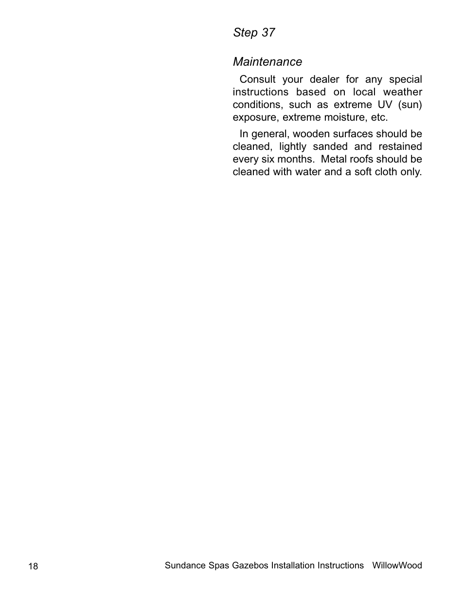 Sundance Spas 7'7-inch x 7'7-inch and Smaller User Manual | Page 19 / 20