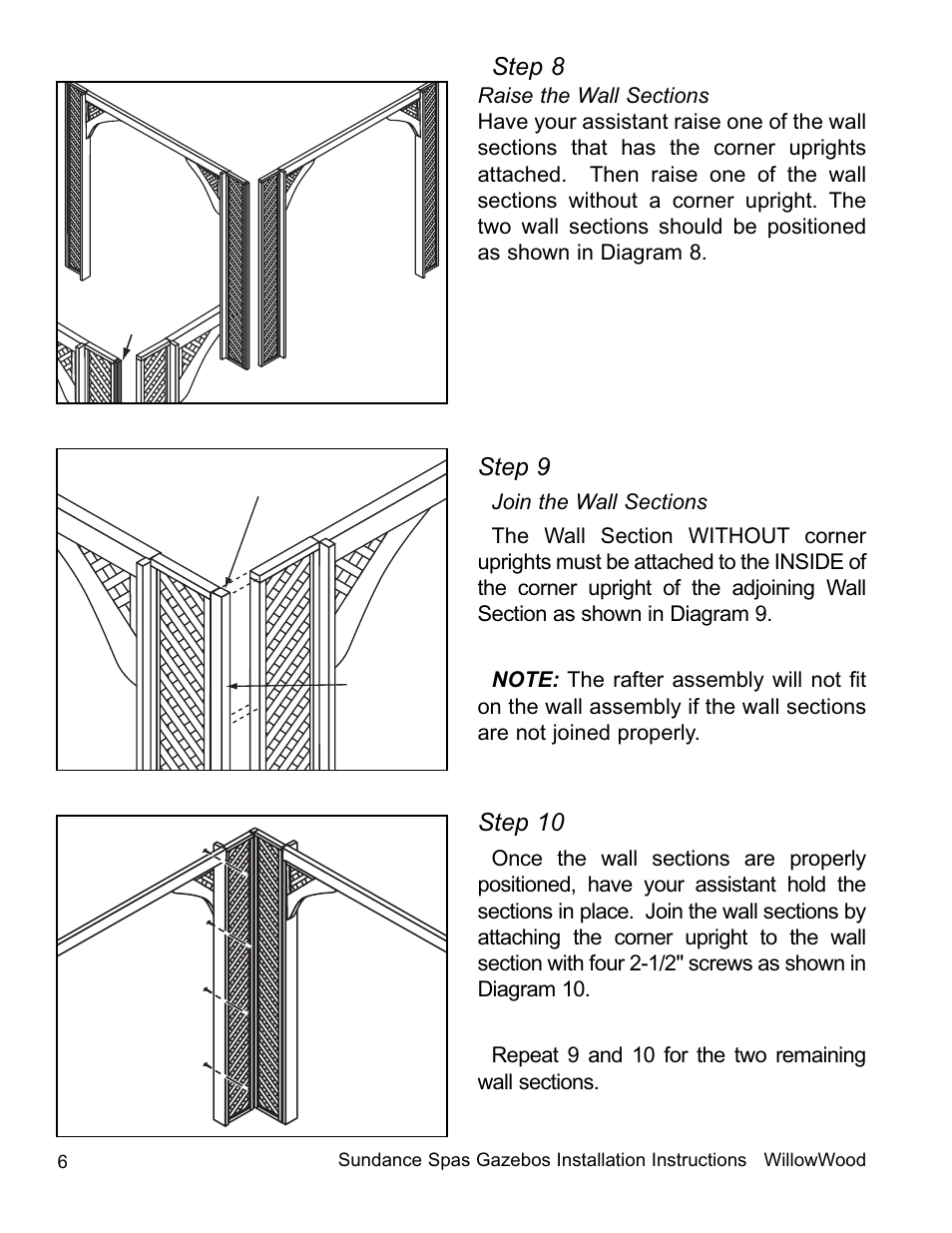 Step 8, Step 9, Step 10 | Sundance Spas 7'7-inch x 7'7-inch and Smaller User Manual | Page 7 / 20