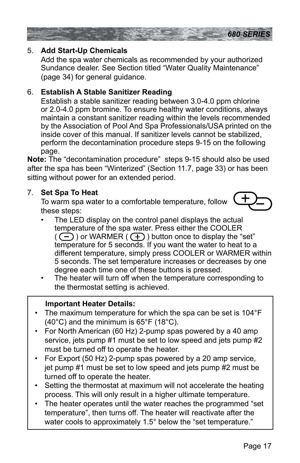 Sundance Spas 680 User Manual | Page 23 / 60