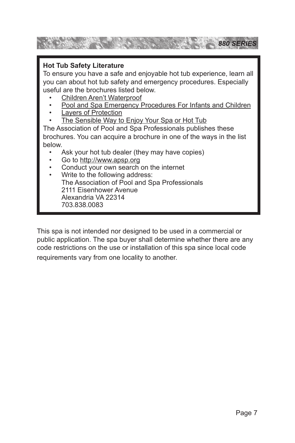 Sundance Spas 880 User Manual | Page 13 / 80