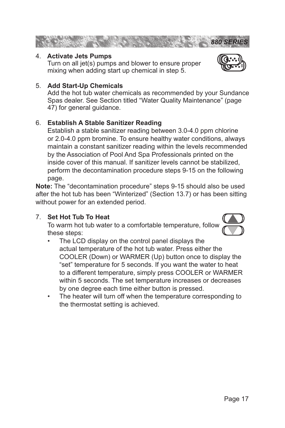 Sundance Spas 880 User Manual | Page 23 / 80