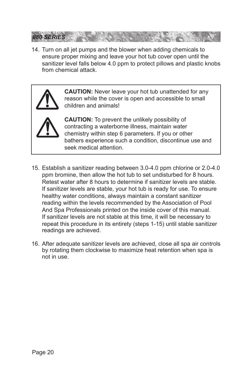 Sundance Spas 880 User Manual | Page 26 / 80