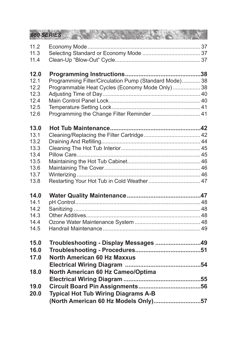 Sundance Spas 880 User Manual | Page 4 / 80