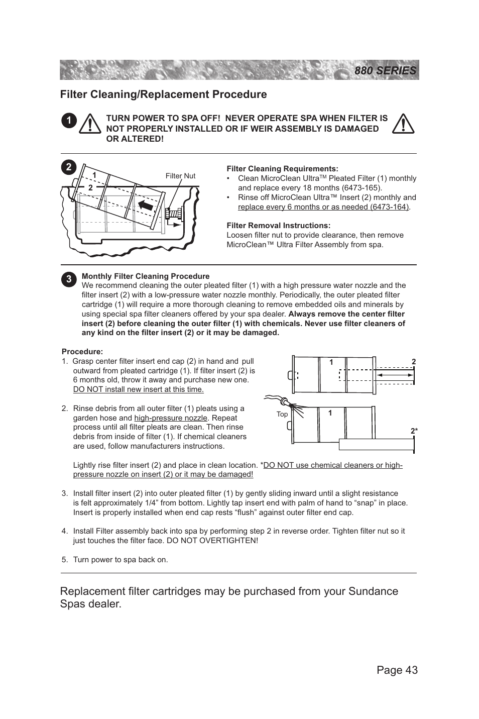 Sundance Spas 880 User Manual | Page 49 / 80