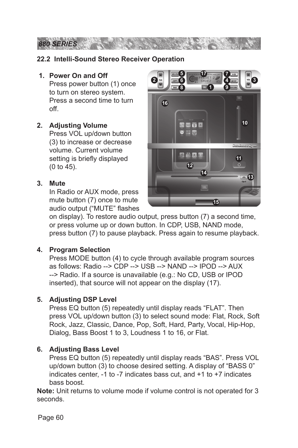 2 intelli-sound stereo receiver operation | Sundance Spas 880 User Manual | Page 66 / 80