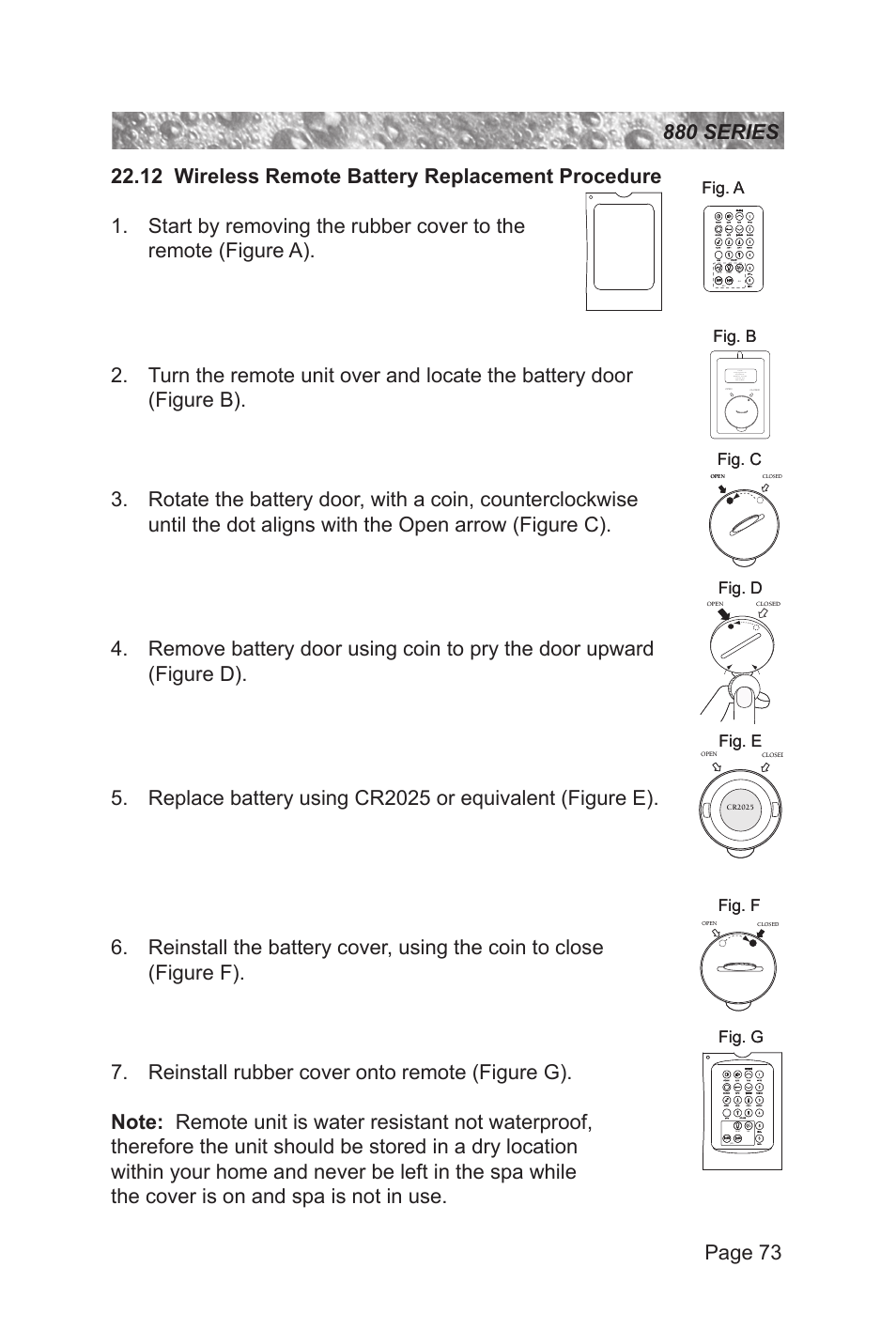 12 wireless remote battery replacement procedure | Sundance Spas 880 User Manual | Page 79 / 80