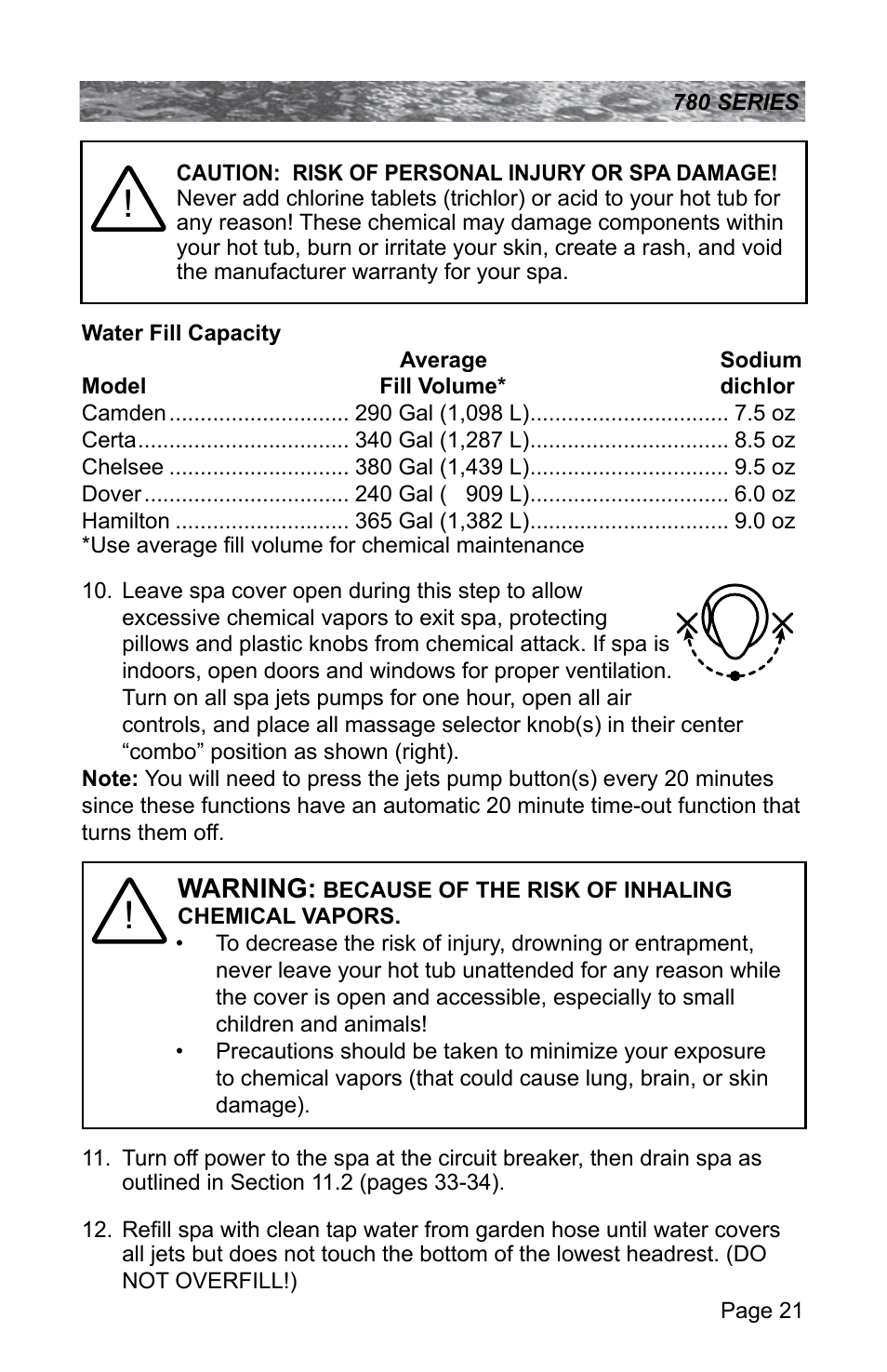 Sundance Spas CAMDEN 780 User Manual | Page 25 / 72