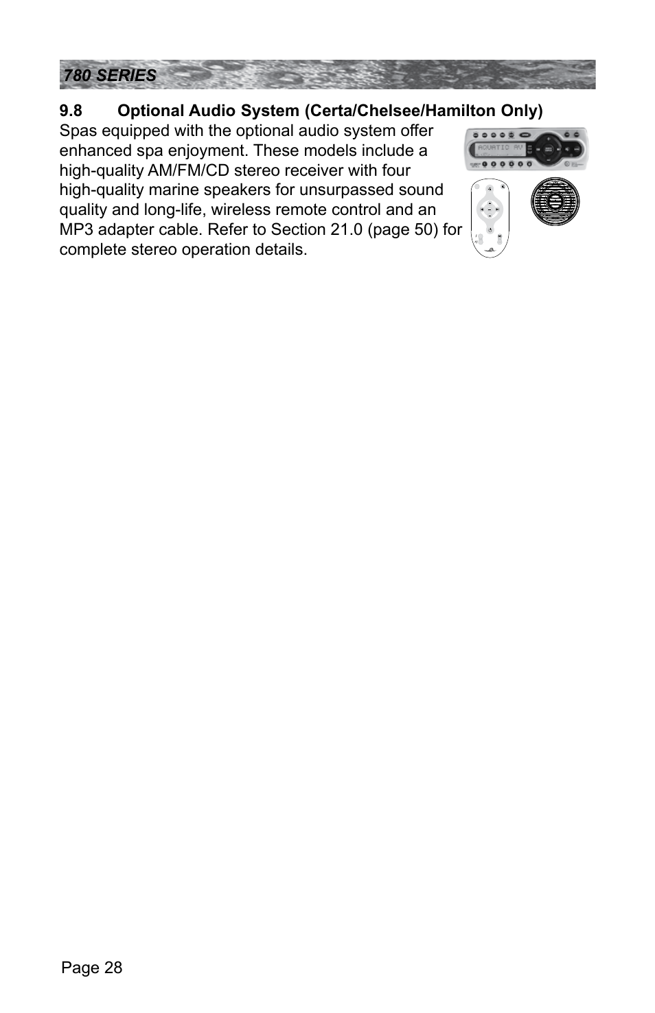 Sundance Spas CAMDEN 780 User Manual | Page 32 / 72