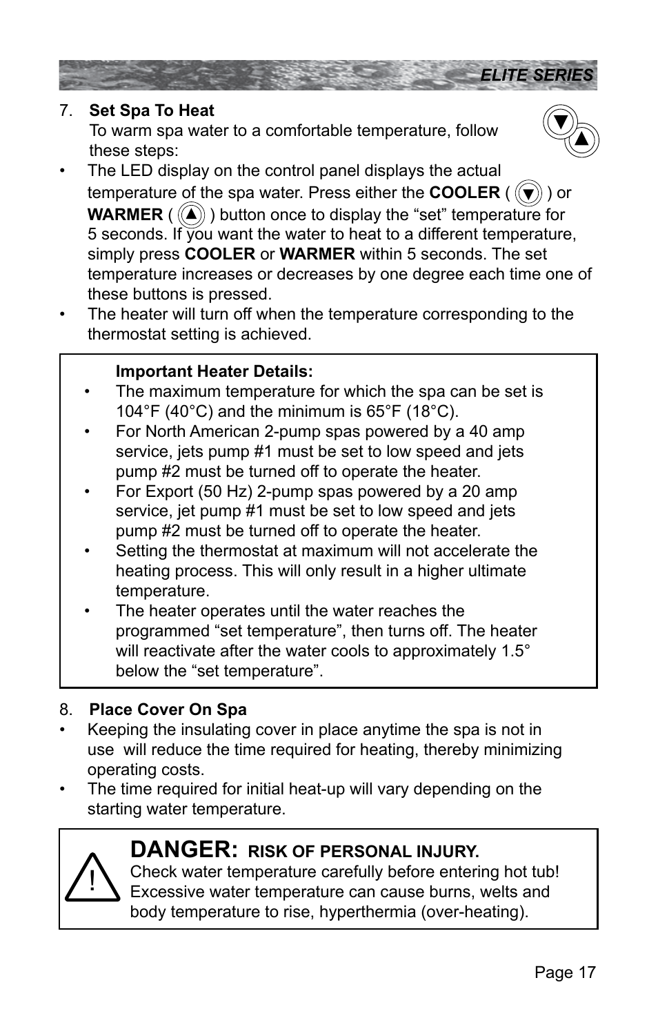 Danger | Sundance Spas CONSTANCE 6530-512X User Manual | Page 21 / 72