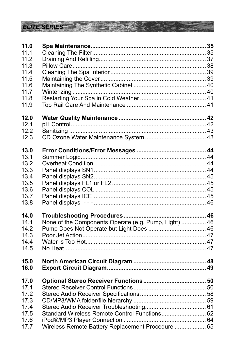 Sundance Spas CONSTANCE 6530-512X User Manual | Page 4 / 72