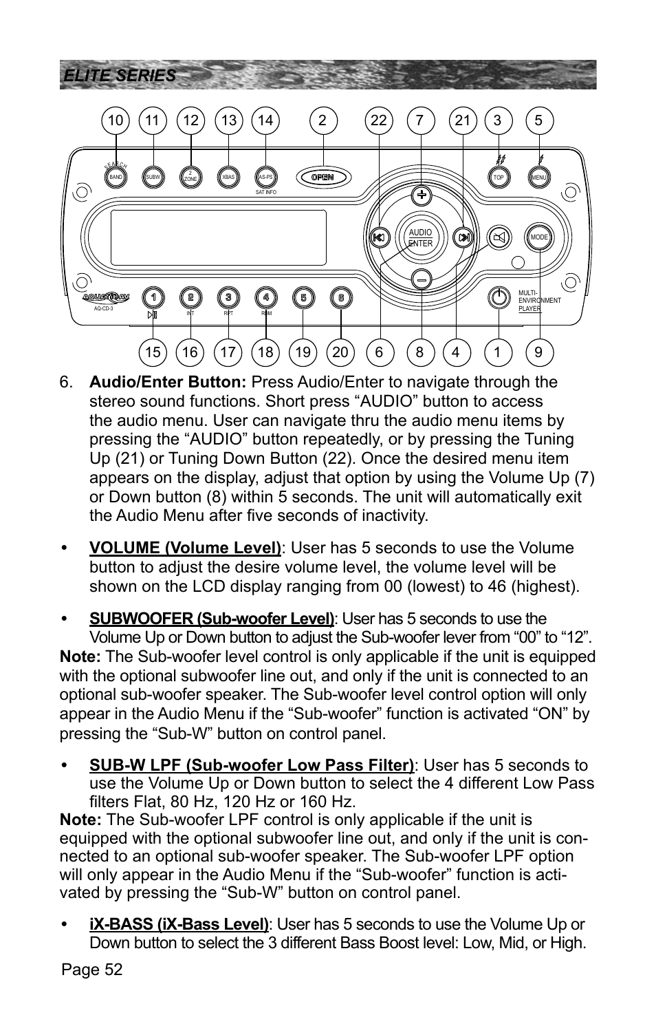 Page 52 elite series | Sundance Spas CONSTANCE 6530-512X User Manual | Page 56 / 72