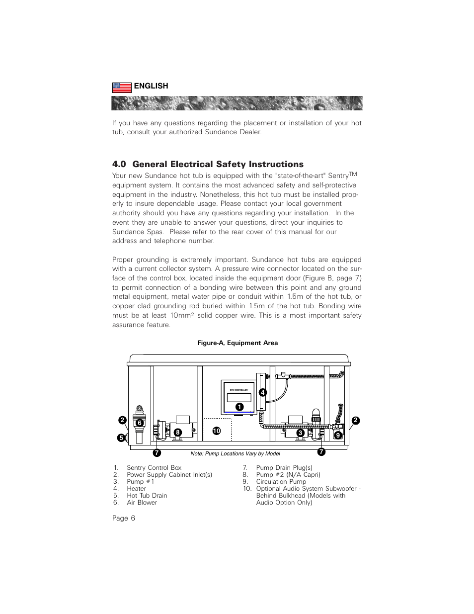 0 general electrical safety instructions | Sundance Spas 880 User Manual | Page 15 / 50