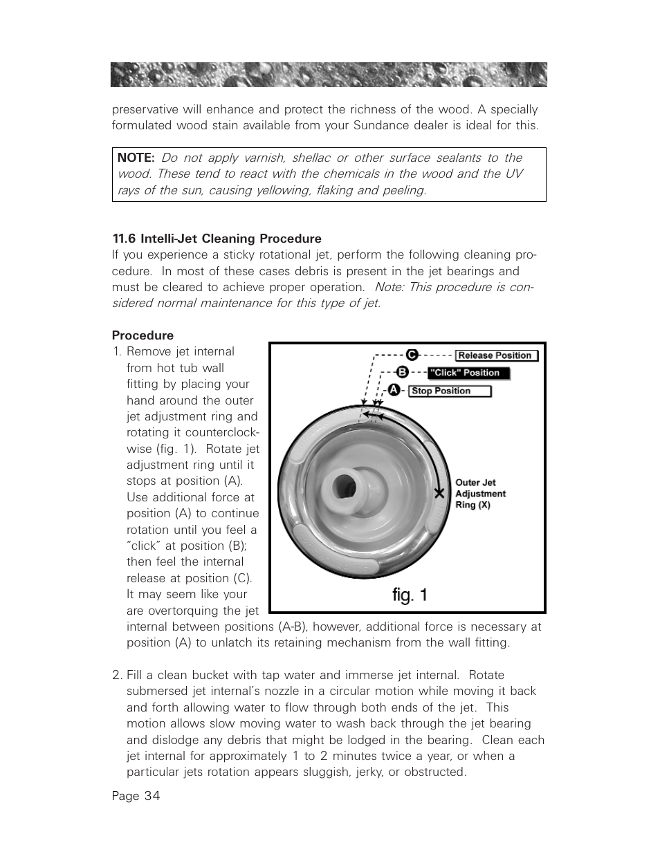 6 intelli-jet cleaning procedure | Sundance Spas 850 User Manual | Page 38 / 52