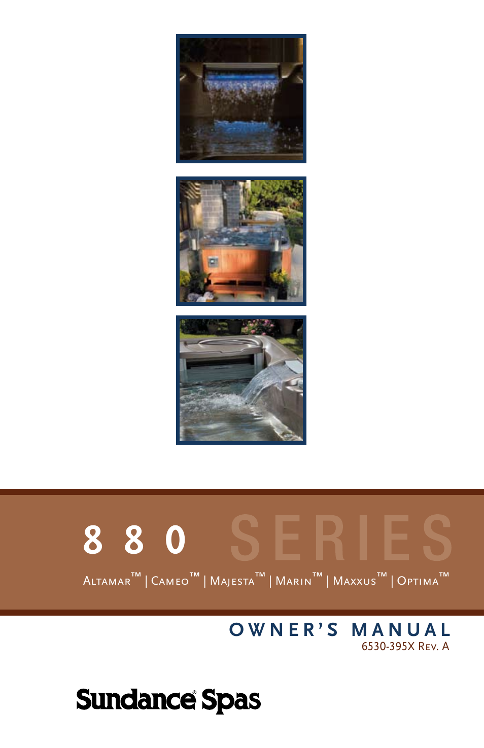 Sundance Spas ALTAMAR 880 User Manual | 92 pages