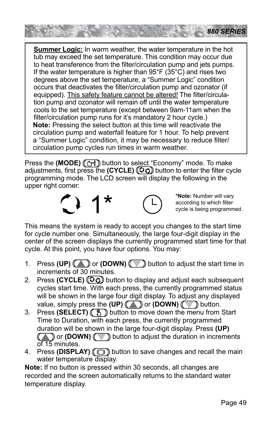 Sundance Spas ALTAMAR 880 User Manual | Page 55 / 92