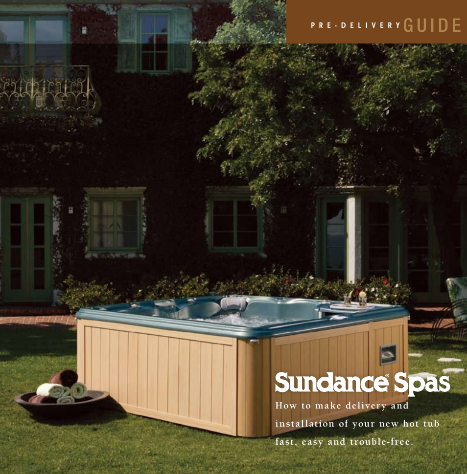 Sundance Spas 850 Series User Manual | 24 pages