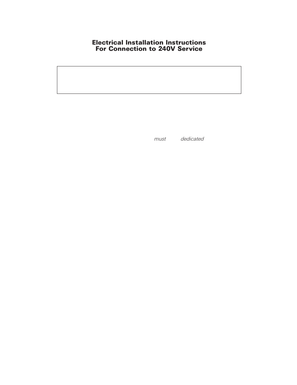 Electrical installation instructions, Electrical installation instructions (240 vac) | Sundance Spas Maxxus User Manual | Page 14 / 37