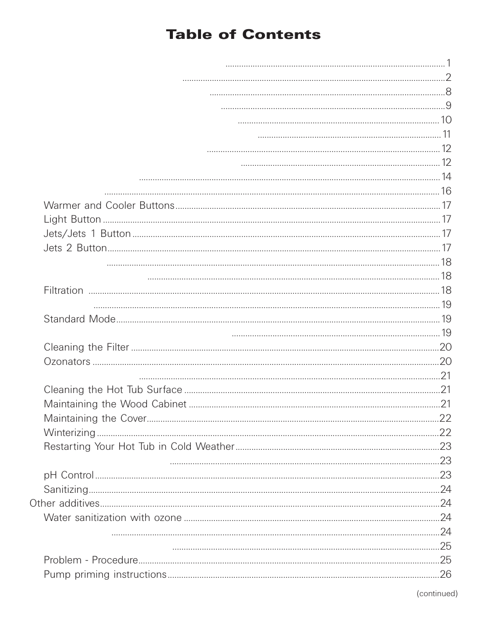 Sundance Spas Maxxus User Manual | Page 2 / 37