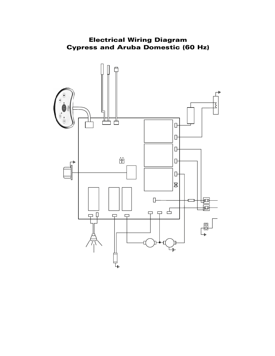 Cypress and aruba domestic (60 hz), Wiring diagram cyprus and aruba domestic (60 hz), Page 29 | Sundance Spas Maxxus User Manual | Page 32 / 37
